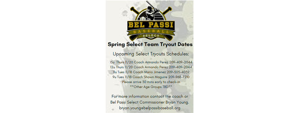 Bel Passi Select Tryouts