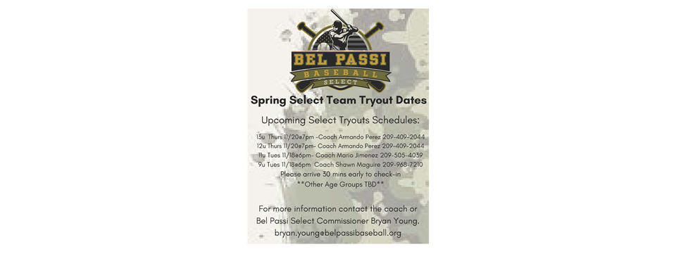 Bel Passi Select Tryouts