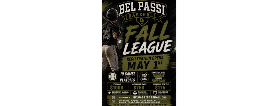 Fall Ball Registration is Open