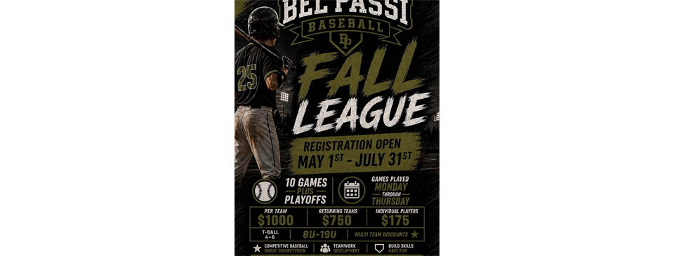 Fall Ball Registration is Open
